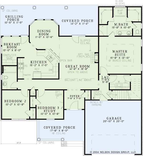 Country Floor Plan - Main Floor Plan #17-1165