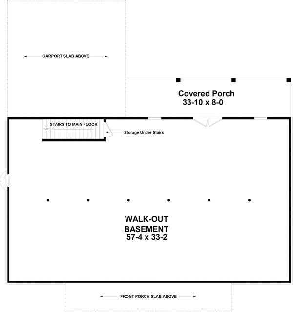 House Blueprint - Farmhouse Floor Plan - Lower Floor Plan #21-641