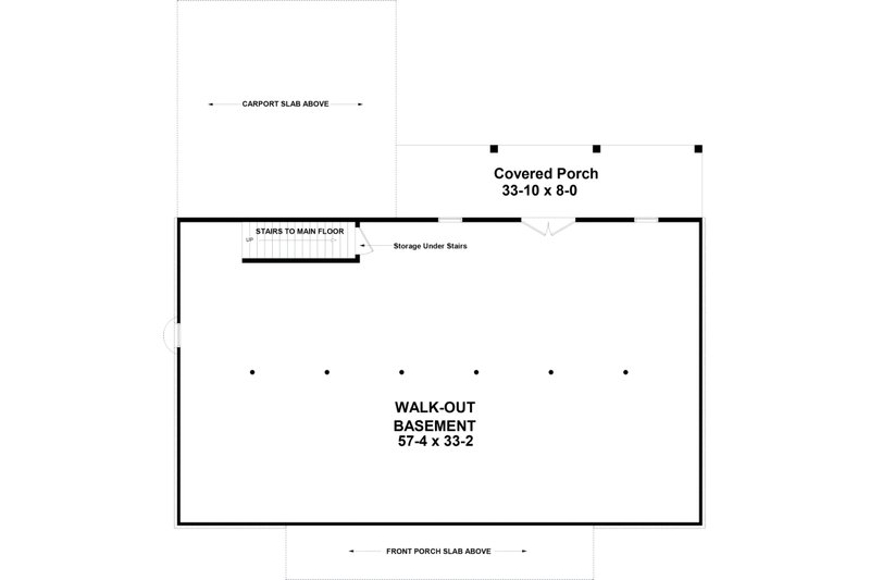 Architectural House Design - Floor Plan - Lower Floor for Farmhouse House Plan #21-641 - 3 bed, 2 bath