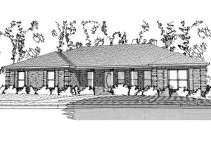 Ranch Exterior - Front Elevation Plan #63-384