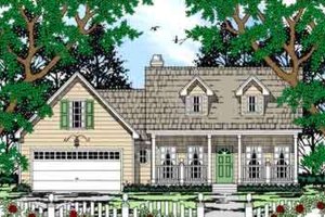 Country Exterior - Front Elevation Plan #42-328
