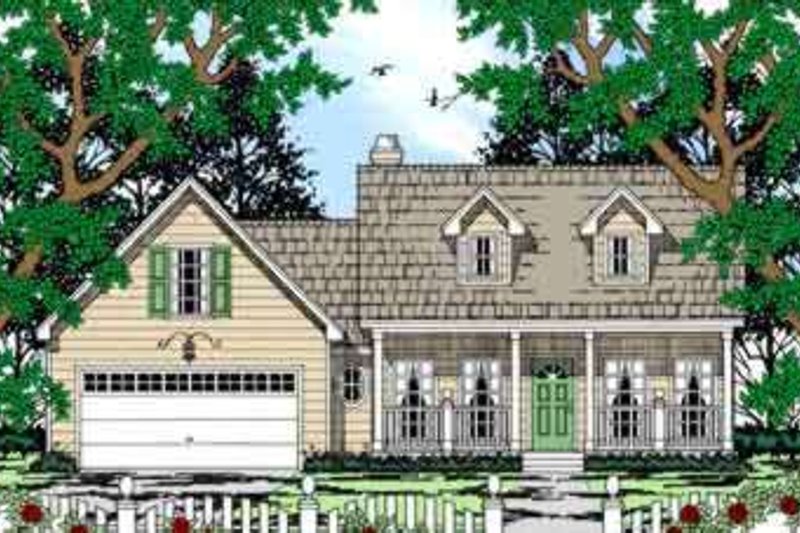 Country Style House Plan - 3 Beds 2 Baths 1573 Sq/Ft Plan #42-328