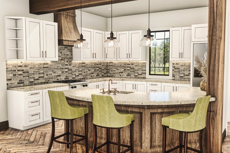 Dream House Plan - Interior - Kitchen for Ranch House Plan #54-590 - 2 bed, 2.5 bath