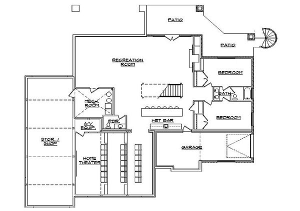 House Plan Design - Floor Plan - Lower Floor Plan #5-461