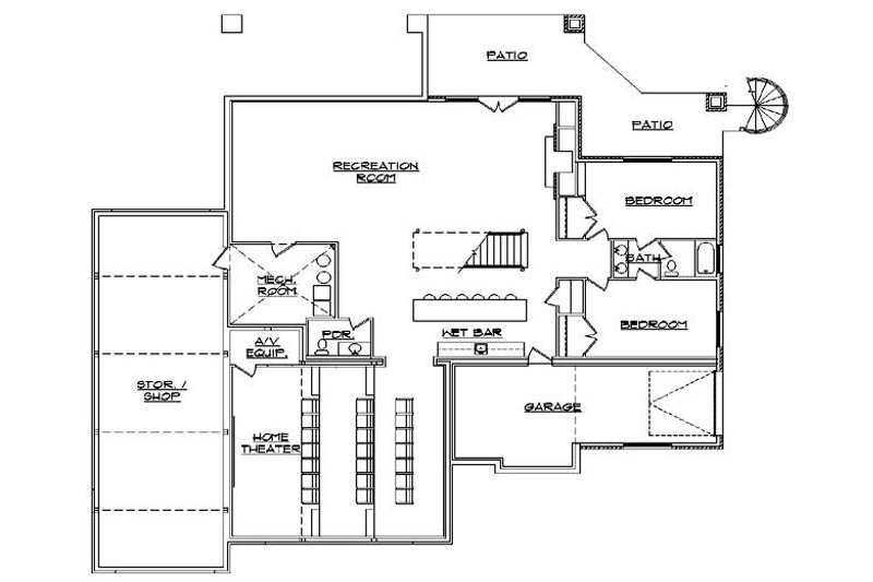 Home Plan - Floor Plan - Lower Floor House Plan #5-461 - 4 bed, 4 bath