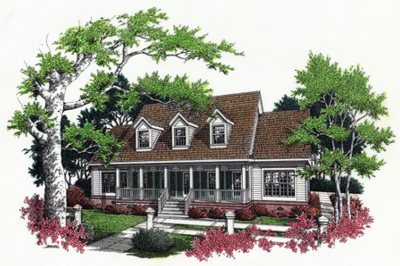 Home Plan - Exterior - Front Elevation for Southern House Plan #45-161 - 4 bed, 3.5 bath