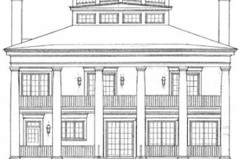 Dream House Plan - Exterior - Rear Elevation for Classical House Plan #72-188 - 4 bed, 3.5 bath