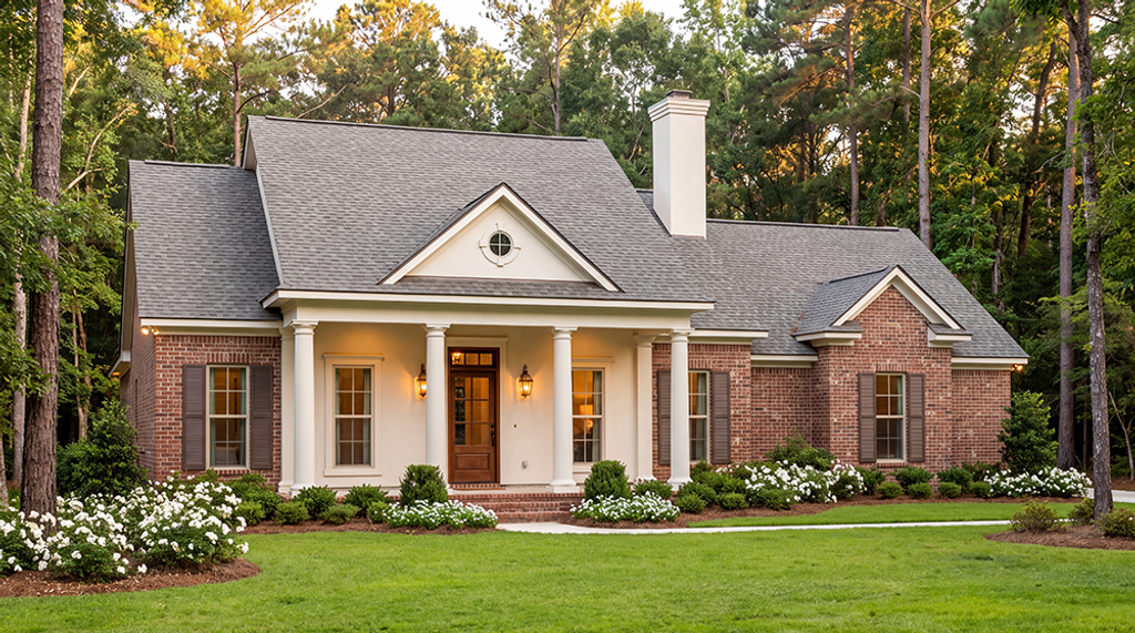 Exterior - Front Elevation 2 for Southern House Plan #406-278 - 3 bed, 2 bath