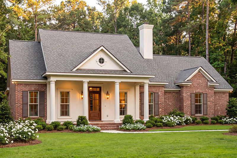 Exterior - Front Elevation 2 for Southern House Plan #406-278 - 3 bed, 2 bath