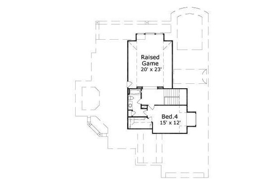 Floor Plan - Upper Floor for European House Plan #411-441 - 5 bed, 4.5 bath