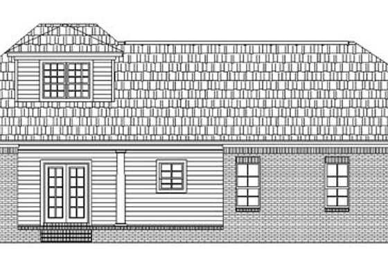 Exterior - Rear Elevation for Ranch House Plan #21-469 - 3 bed, 2 bath