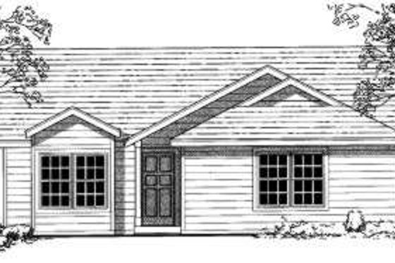 Exterior - Front Elevation for Traditional House Plan #303-352 - 3 bed, 2 bath