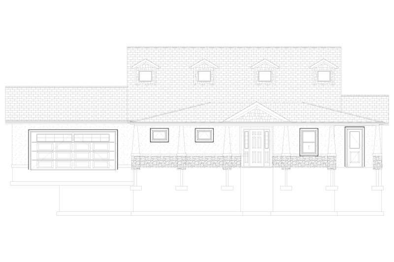 House Plan Design - Exterior - Front Elevation 4 for Craftsman House Plan #1060-70 - 5 bed, 2.5 bath