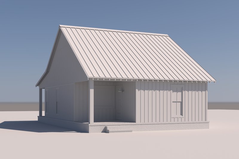 Architectural House Design - Exterior - Rear Elevation for Farmhouse House Plan #430-328 - 3 bed, 2 bath