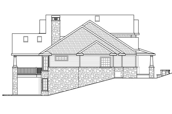 Exterior - Other Elevation 2 for Craftsman House Plan #124-582 - 4 bed, 3.5 bath