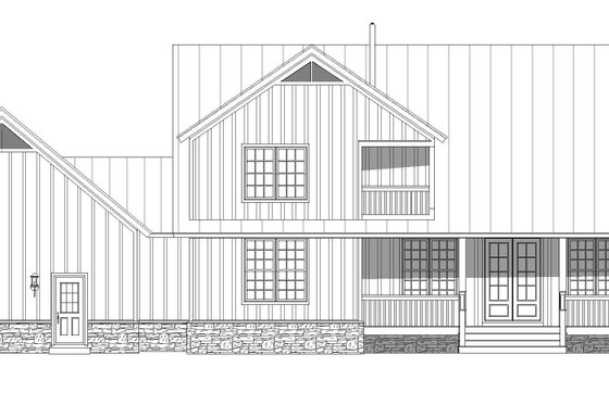 Exterior - Rear Elevation for Country House Plan #932-68 - 3 bed, 2.5 bath