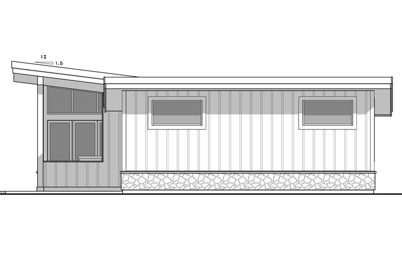 House Design - Exterior - Other Elevation for Contemporary House Plan #1086-6 - 3 bed, 2 bath