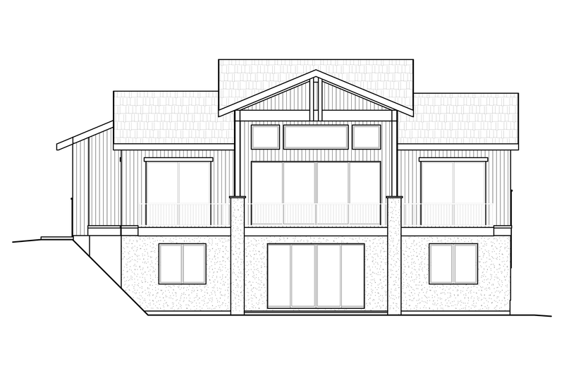 Home Plan - Exterior - Rear Elevation for Modern House Plan #1108-4 - 4 bed, 3.5 bath