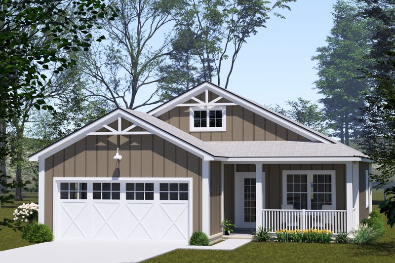 House Plan Design - Cottage Exterior - Front Elevation Plan #513-2353