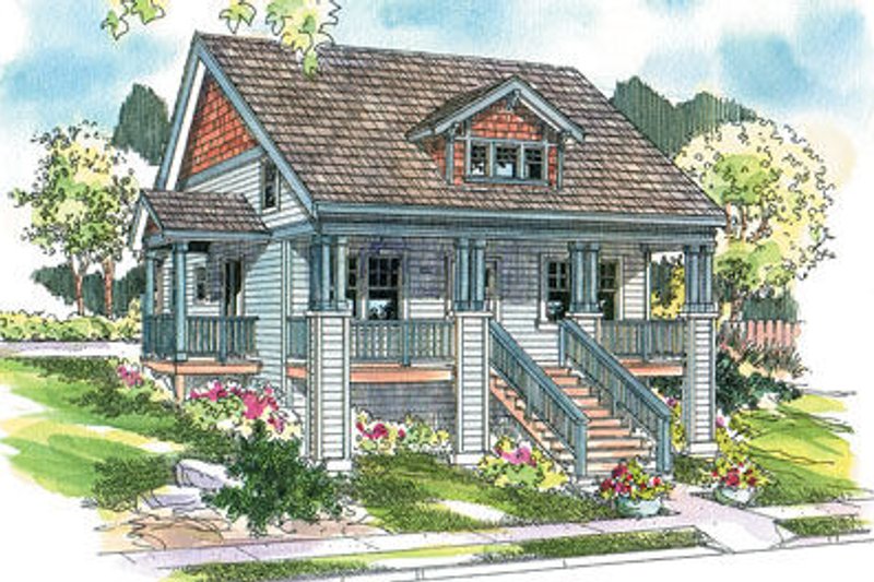 Home Plan - Country Exterior - Front Elevation Plan #124-616