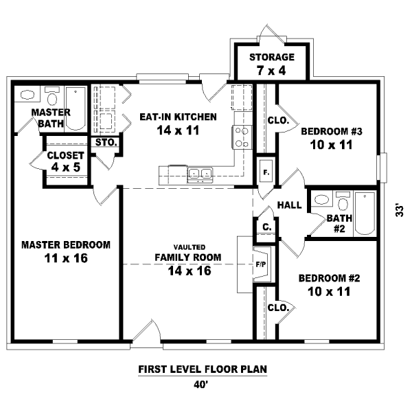 Ranch Floor Plan - Main Floor Plan #81-13860