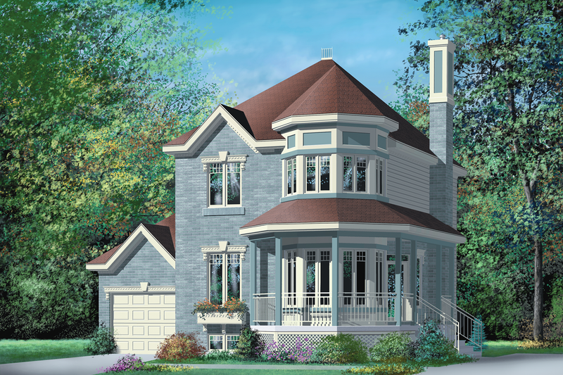 Victorian Style House Plan - 2 Beds 1.5 Baths 1462 Sq/Ft Plan #25-2106