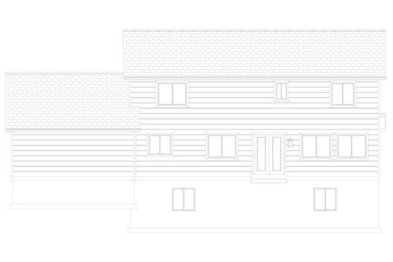 Exterior - Rear Elevation 3 for Farmhouse House Plan #1060-407 - 4 bed, 3.5 bath