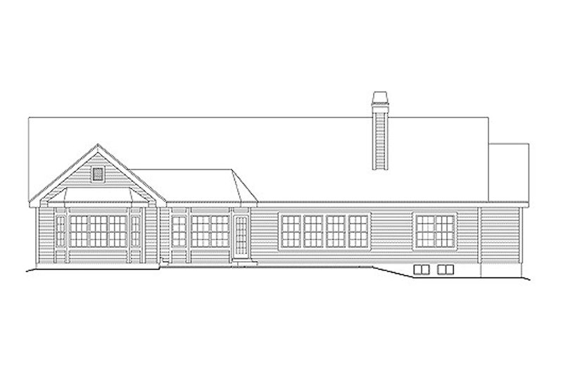Architectural House Design - Exterior - Rear Elevation for Traditional House Plan #57-322 - 3 bed, 2.5 bath