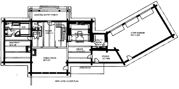 Log Floor Plan - Main Floor Plan #117-605