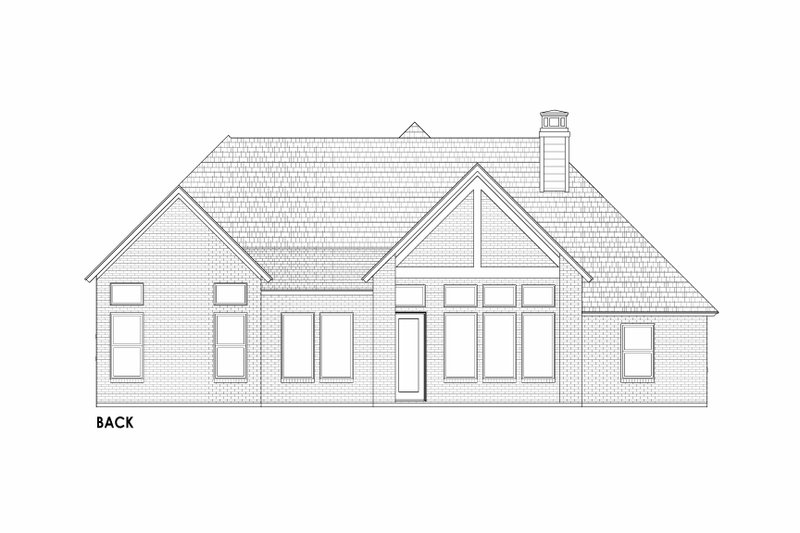Home Plan - Exterior - Rear Elevation 1 for Cottage House Plan #1096-107 - 4 bed, 2 bath