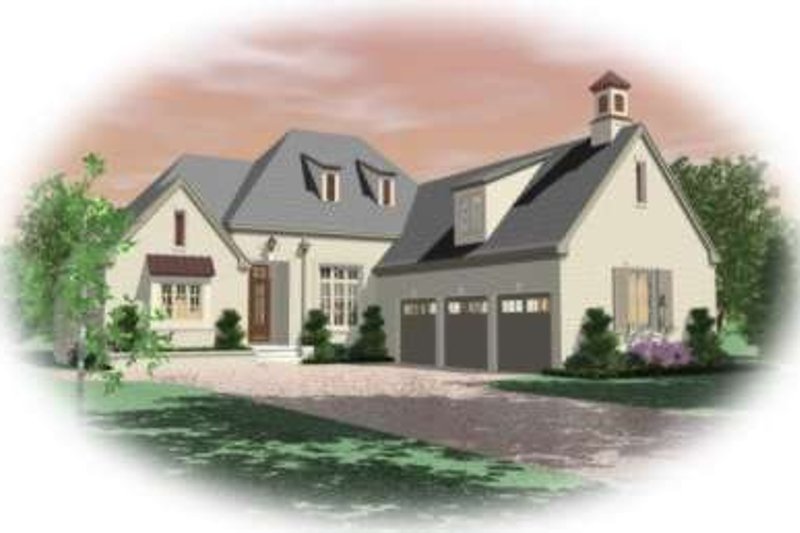 European Style House Plan - 3 Beds 4 Baths 3089 Sq/Ft Plan #81-1238