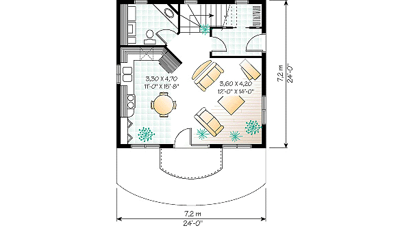 Architectural House Design - Country Floor Plan - Main Floor Plan #23-2165