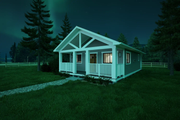 Cottage Style House Plan - 1 Beds 1 Baths 624 Sq/Ft Plan #126-281 