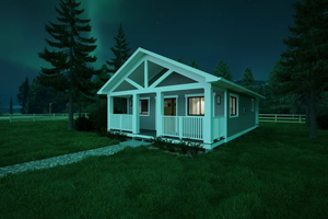 Exterior - Other Elevation 2 for Cottage House Plan #126-281 - 1 bed, 1 bath