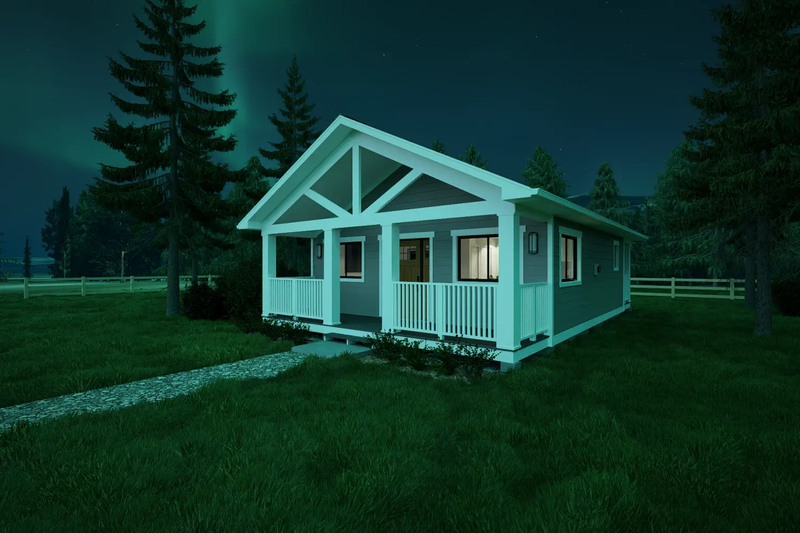 House Plan Design - Exterior - Other Elevation 2 for Cottage House Plan #126-281 - 1 bed, 1 bath