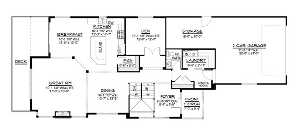 Dream House Plan - European Floor Plan - Main Floor Plan #1064-347