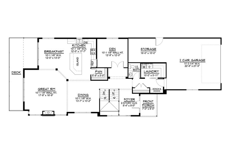 Home Plan - Floor Plan - Main Floor for European House Plan #1064-347 - 3 bed, 3.5 bath