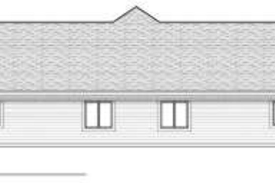 Exterior - Rear Elevation for Traditional House Plan #70-745 - 2 bed, 2 bath