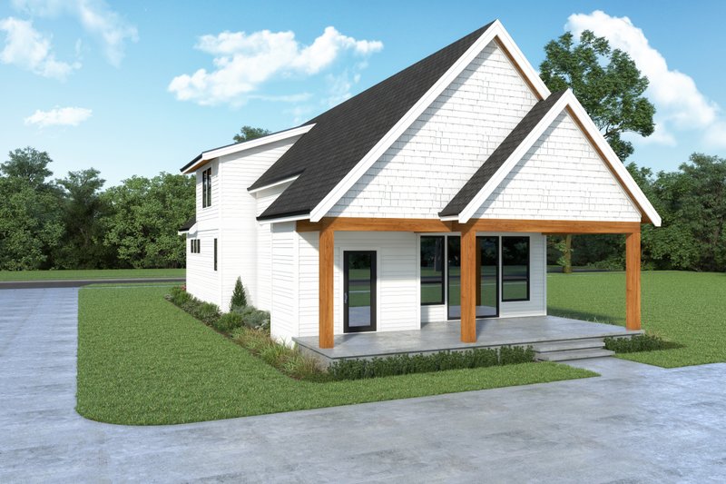 Architectural House Design - Exterior - Rear Elevation for Cottage House Plan #1070-174 - 3 bed, 2.5 bath