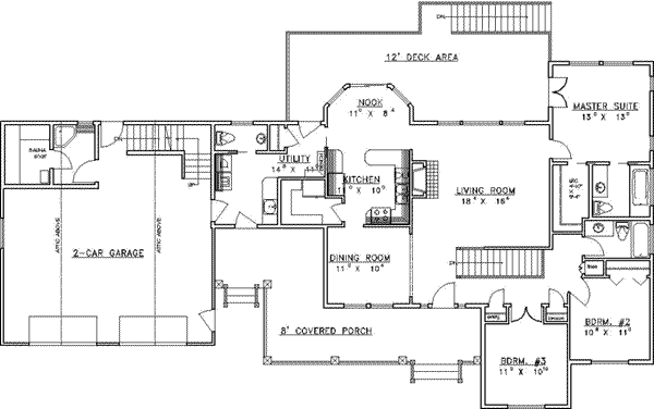 Dream House Plan - Traditional Floor Plan - Main Floor Plan #117-226