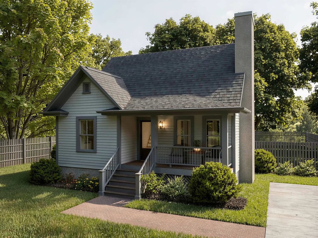Exterior - Front Elevation 2 for Cottage House Plan #79-155 - 3 bed, 2.5 bath