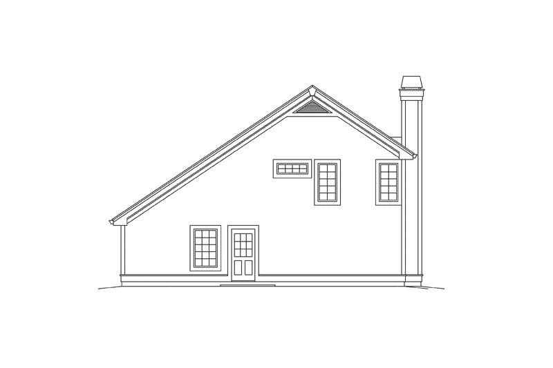 Dream House Plan - Exterior - Rear Elevation House Plan #57-596 - 1 bed, 1 bath