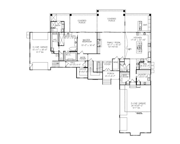House Plan Design - Prairie Floor Plan - Main Floor Plan #54-573