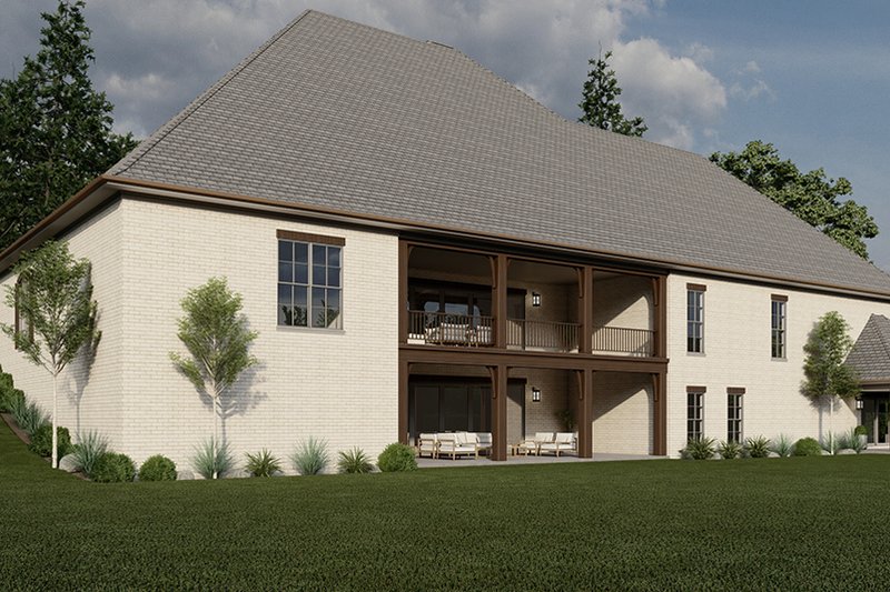Architectural House Design - Exterior - Rear Elevation 2 for European House Plan #923-298 - 6 bed, 7.5 bath