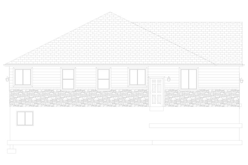 House Blueprint - Exterior - Other Elevation 1 for Craftsman House Plan #1060-152 - 2 bed, 2 bath