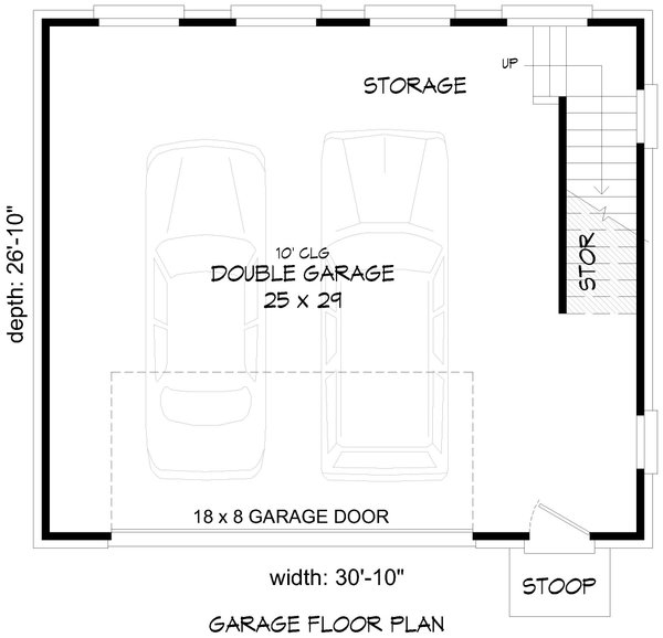 Contemporary Floor Plan - Main Floor Plan #932-1026