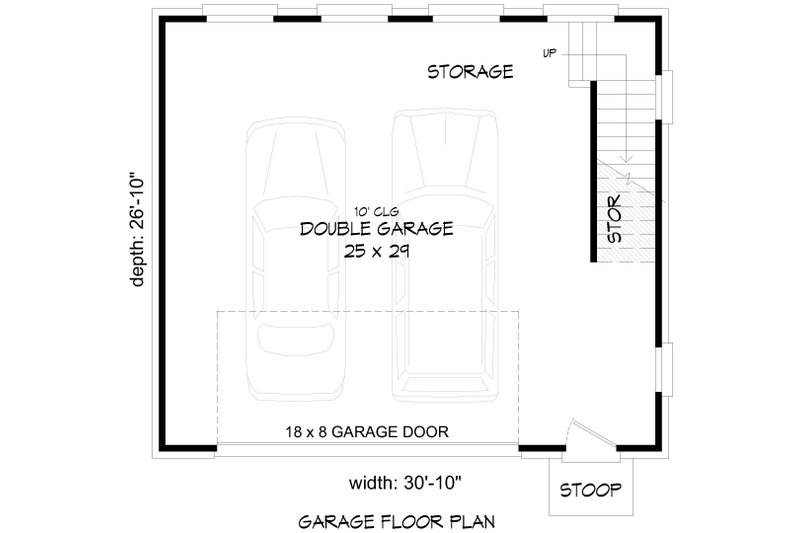 Home Plan - Floor Plan - Main Floor for Contemporary House Plan #932-1026, 0 bath