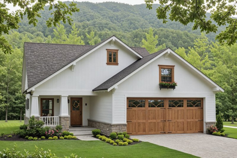 House Blueprint - Country Exterior - Front Elevation Plan #21-580