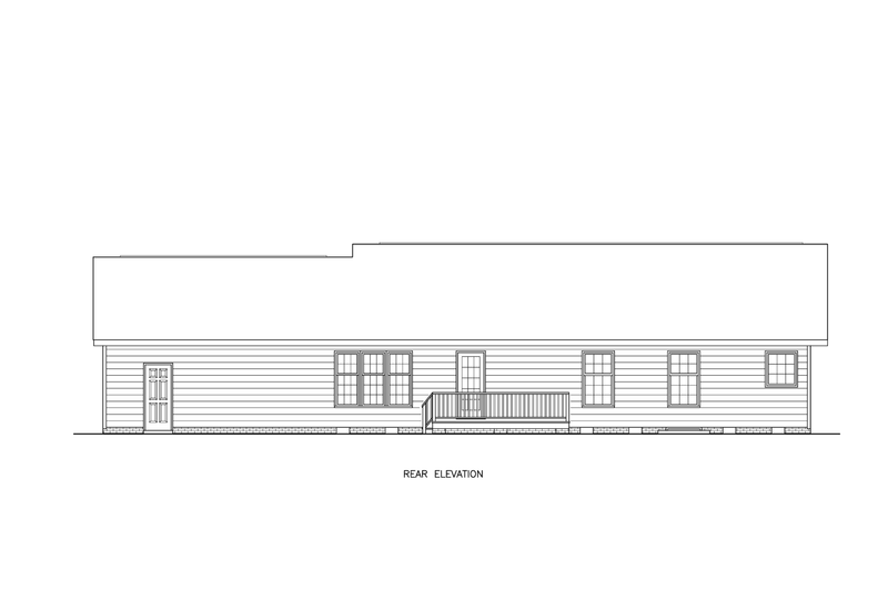 Home Plan - Exterior - Other Elevation 1 for Ranch House Plan #54-652 - 3 bed, 2 bath