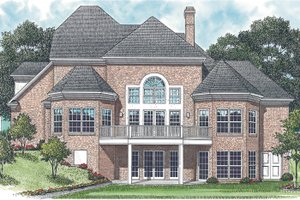 Exterior - Rear Elevation for Traditional House Plan #453-32 - 5 bed, 4.5 bath